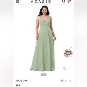 Azazie Women's Maxi Dress in Light Green